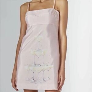 Rachel Antonoff Champagne Satin Mini Dress